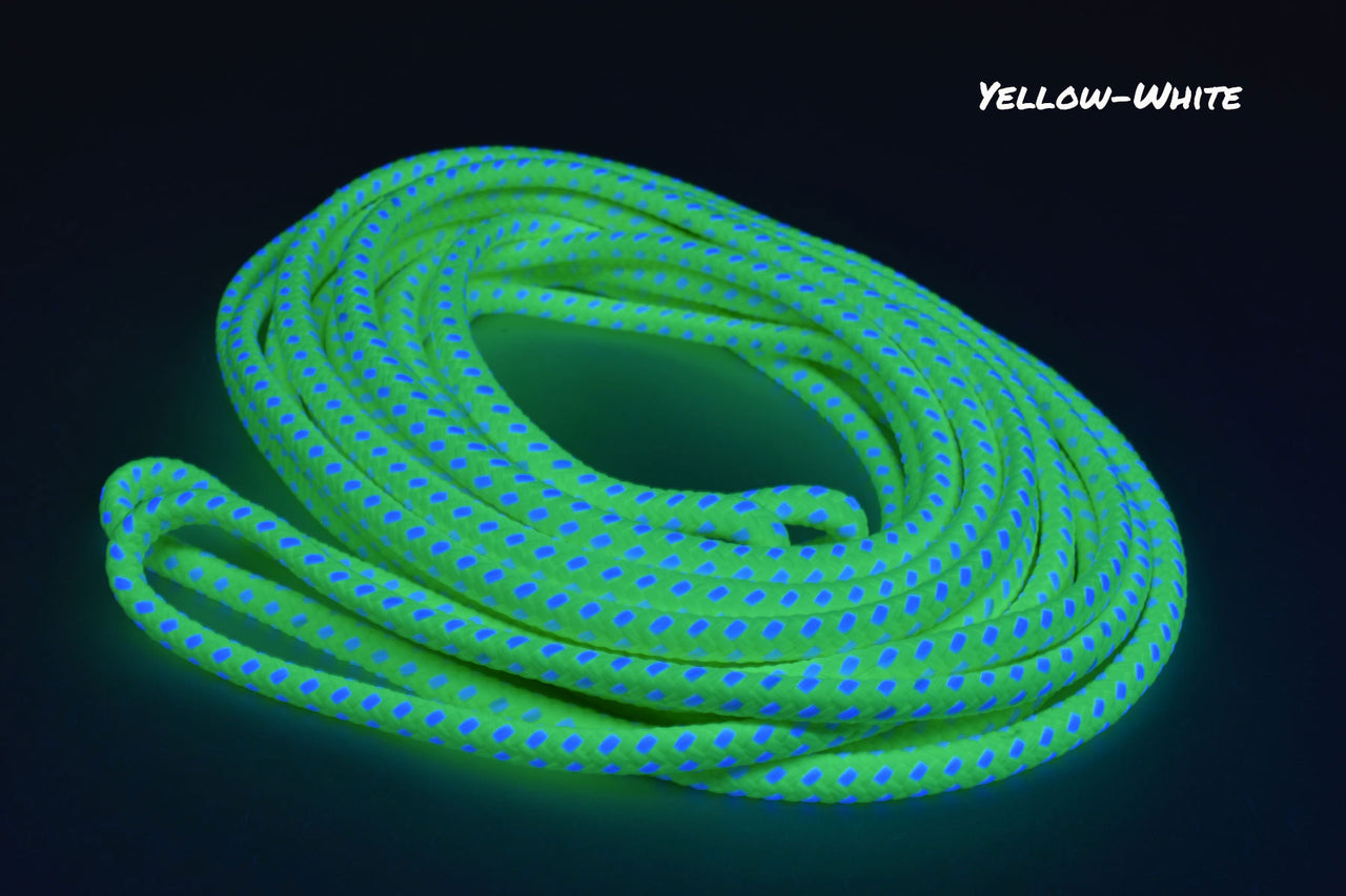 Blacklight BiColor Glo-Line 8mm Luminescent Decorative Roping
