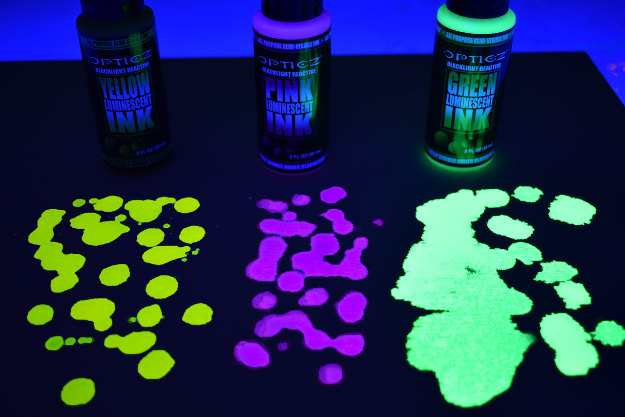 8 X Nachtleuchtfarben Glow In The Dark Uv Neon Schwarzlicht www.directglow.com
