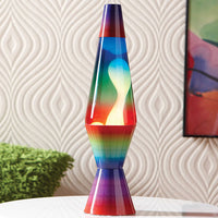 Thumbnail for 14.5 inch 20oz Color Max Rainbow Lava Brand Motion Lamp Clear Liquid White Lava