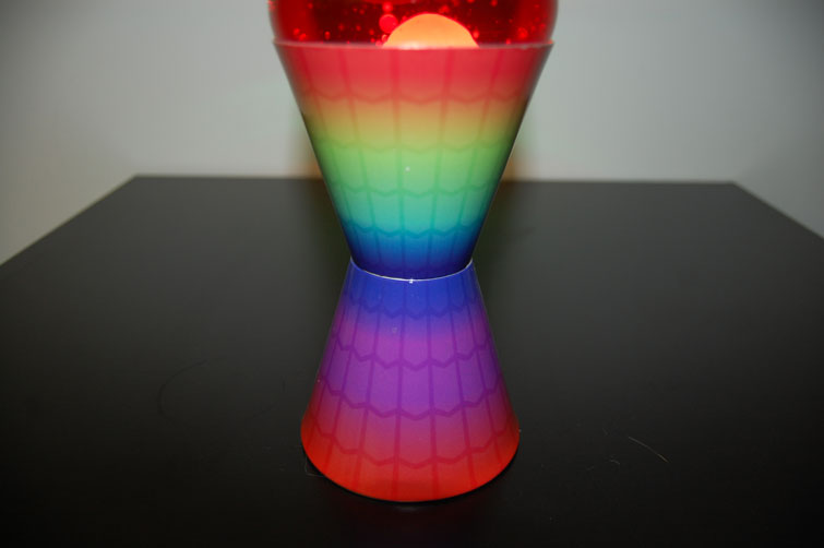 14.5 inch 20oz Color Max Rainbow Lava Brand Motion Lamp Clear Liquid White Lava