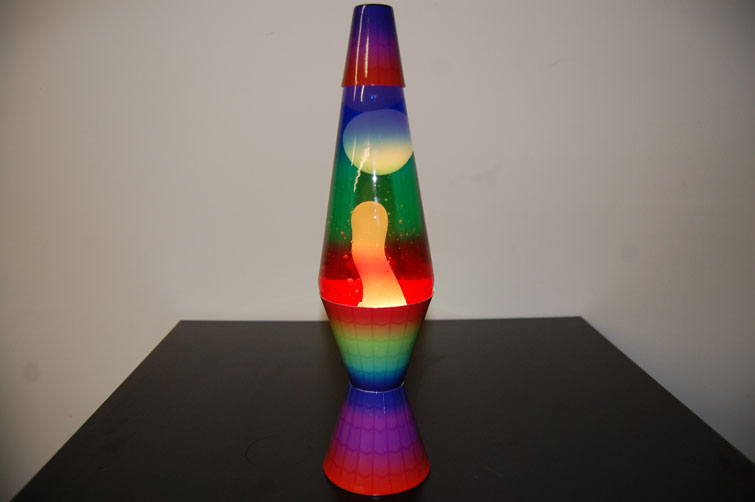 14.5 inch 20oz Color Max Rainbow Lava Brand Motion Lamp Clear Liquid White Lava