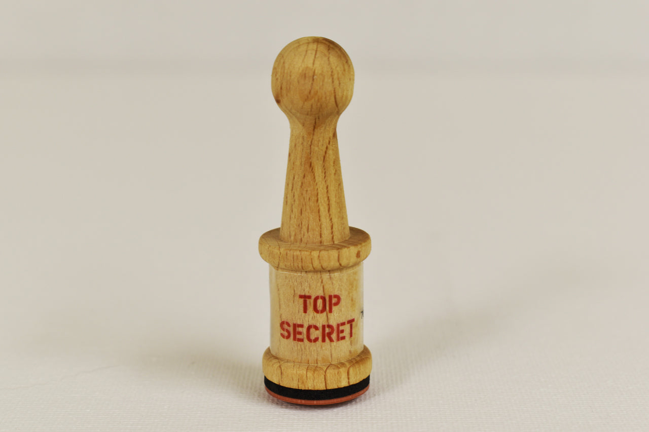 Top Secret Dry Rubber Peg Stamp for Arts Crafts Security Glow Party
