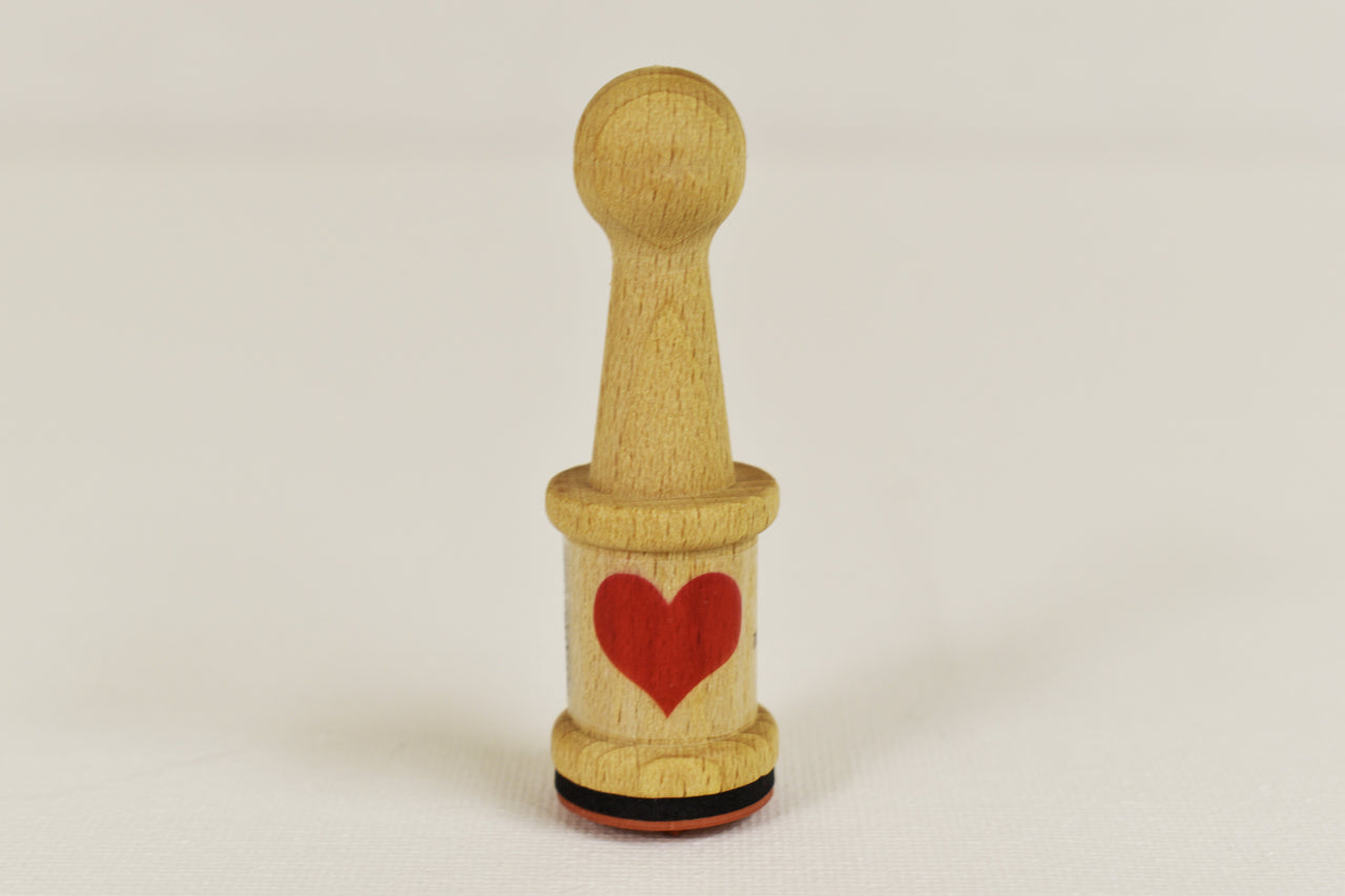 Heart Dry Rubber Peg Stamp for Arts Crafts Security Glow Party