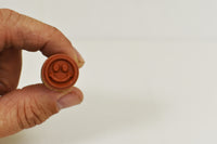 Thumbnail for Smiley Face Dry Rubber Peg Stamp for Arts Crafts Security Glow Party