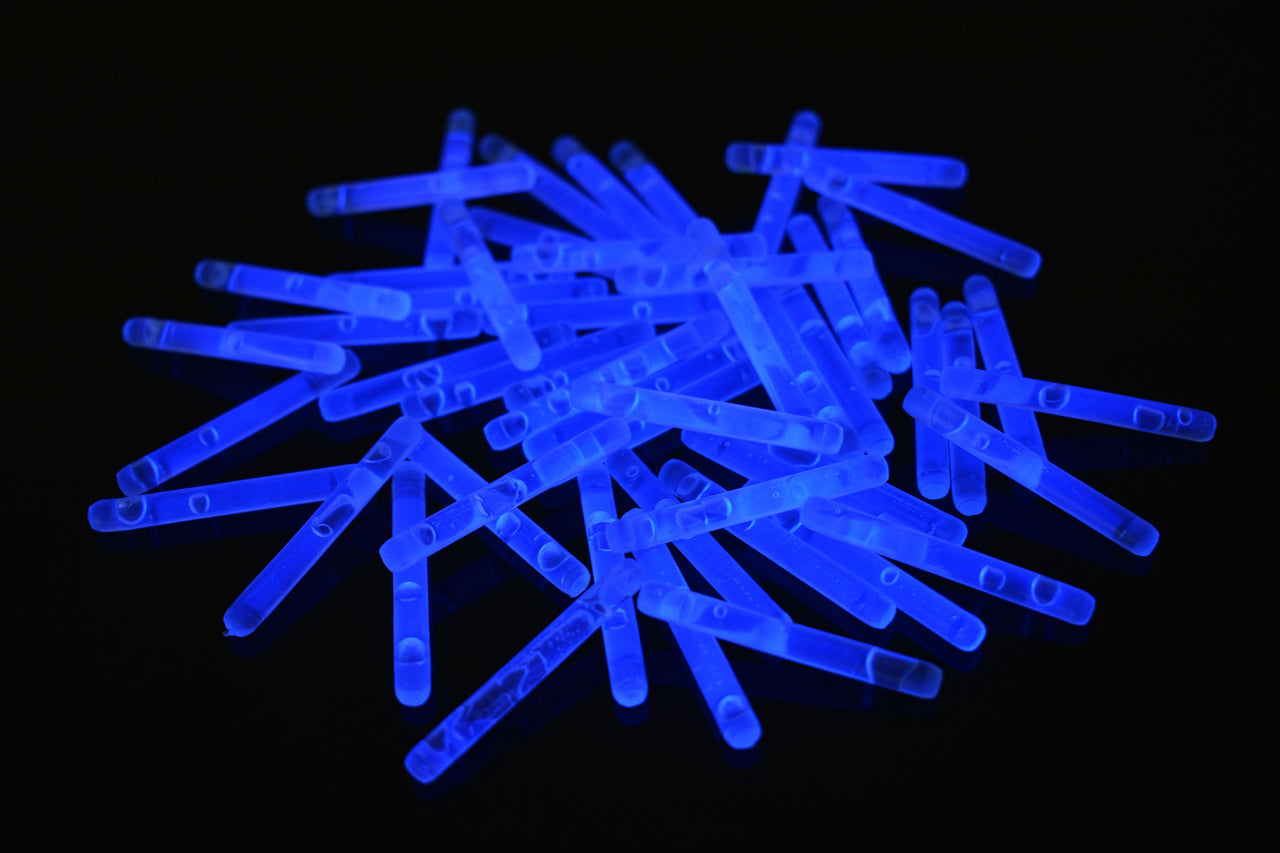 1.5 inch Blue Mini Glow Sticks- 50 Per Package