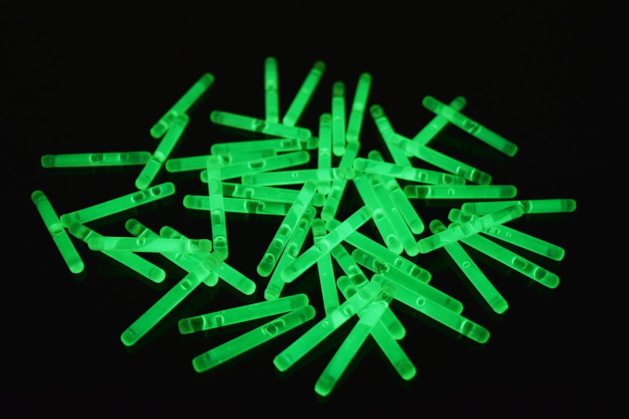 1.5 inch Green Mini Glow Sticks- 50 Per Package