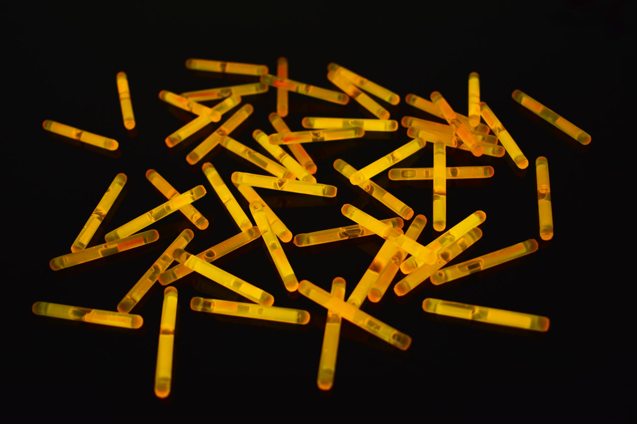 1.5 inch Orange Mini Glow Sticks- 50 Per Package – DirectGlow LLC