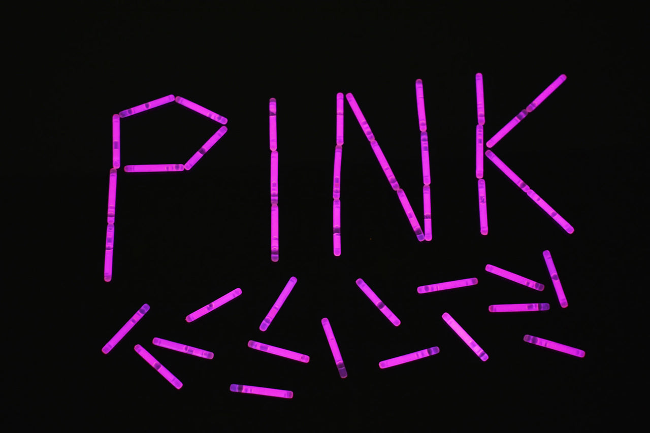 1.5 inch Pink Mini Glow Sticks- 50 Per Package