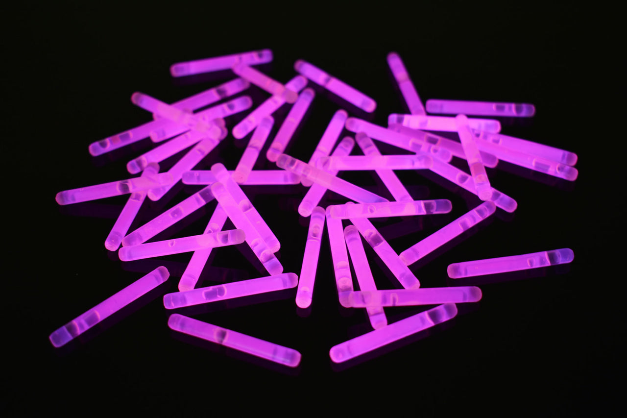 1.5 inch Pink Mini Glow Sticks- 50 Per Package