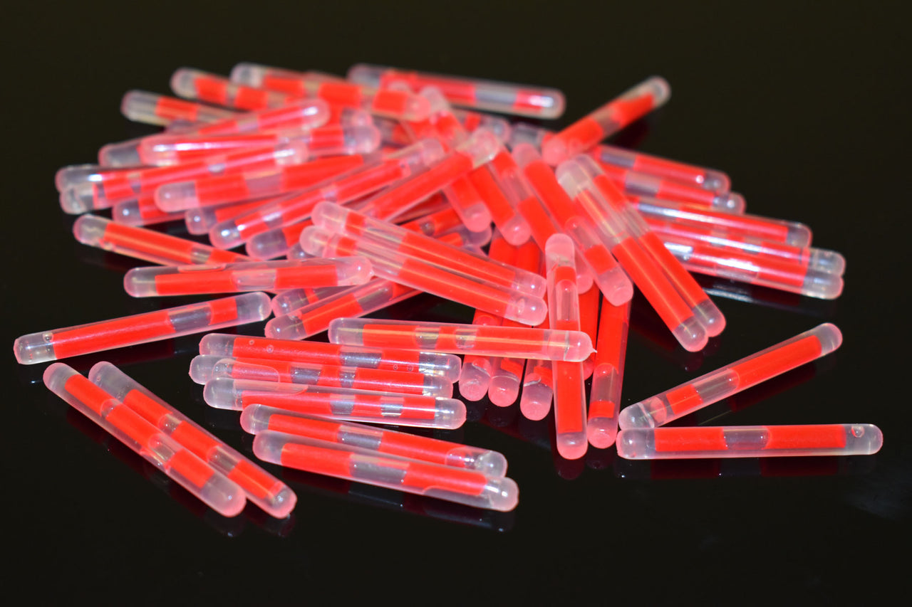 1.5 inch Red Mini Glow Sticks- 50 Per Package