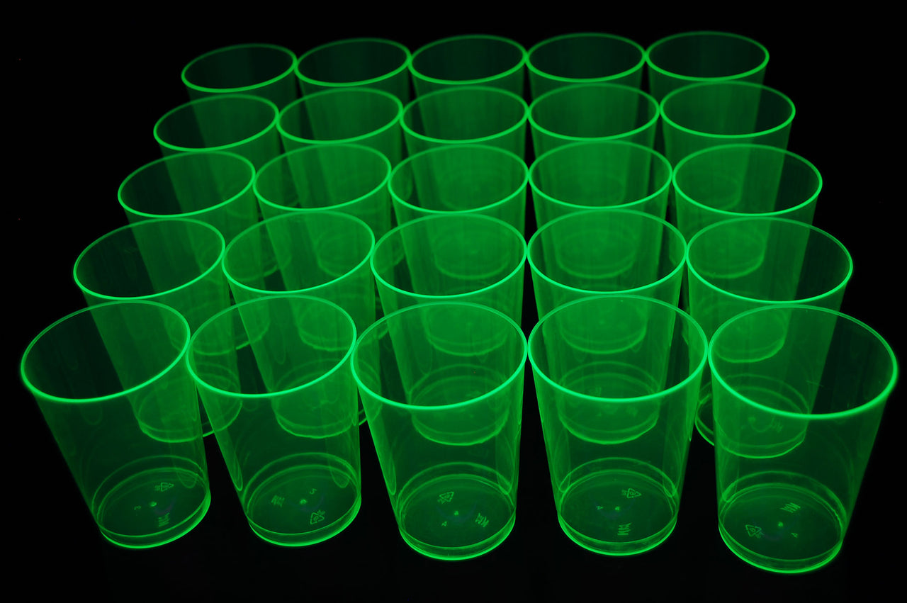 10oz Neon Assorted UV Blacklight Reactive Hard Plastic Glow Party Cups