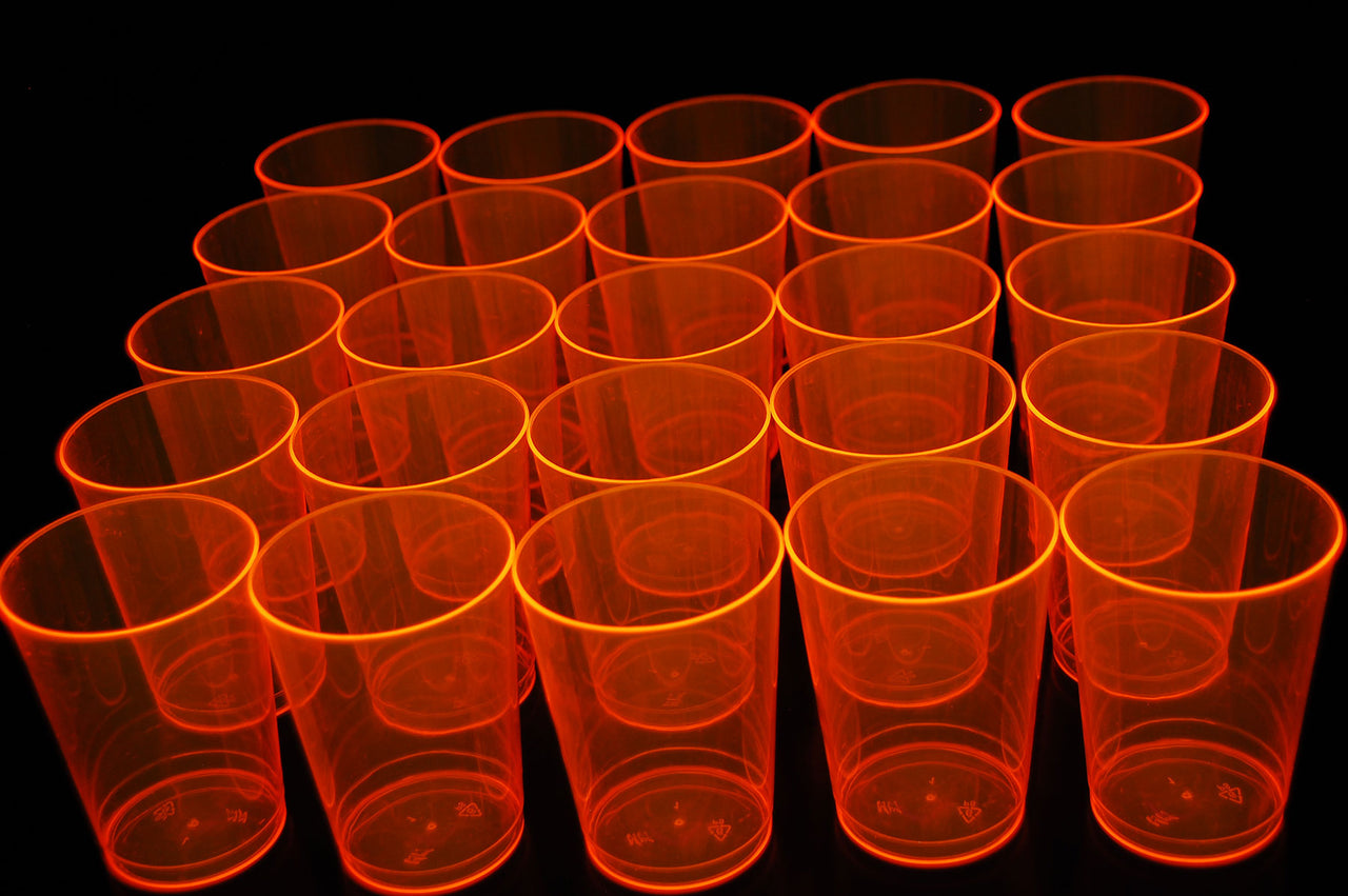 10oz Neon Assorted UV Blacklight Reactive Hard Plastic Glow Party Cups