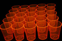 Thumbnail for 10oz Neon Assorted UV Blacklight Reactive Hard Plastic Glow Party Cups