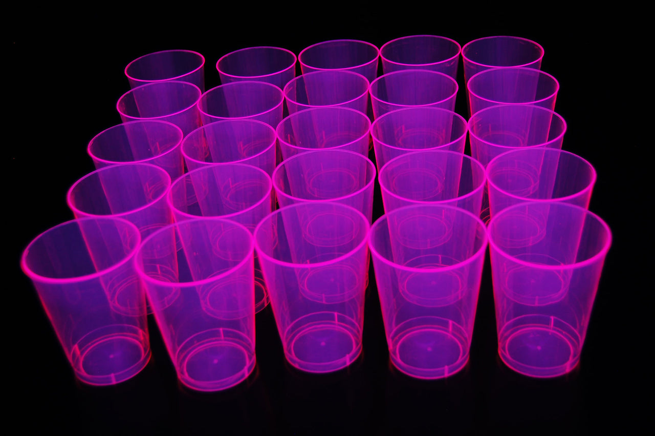 10oz Neon Assorted UV Blacklight Reactive Hard Plastic Glow Party Cups