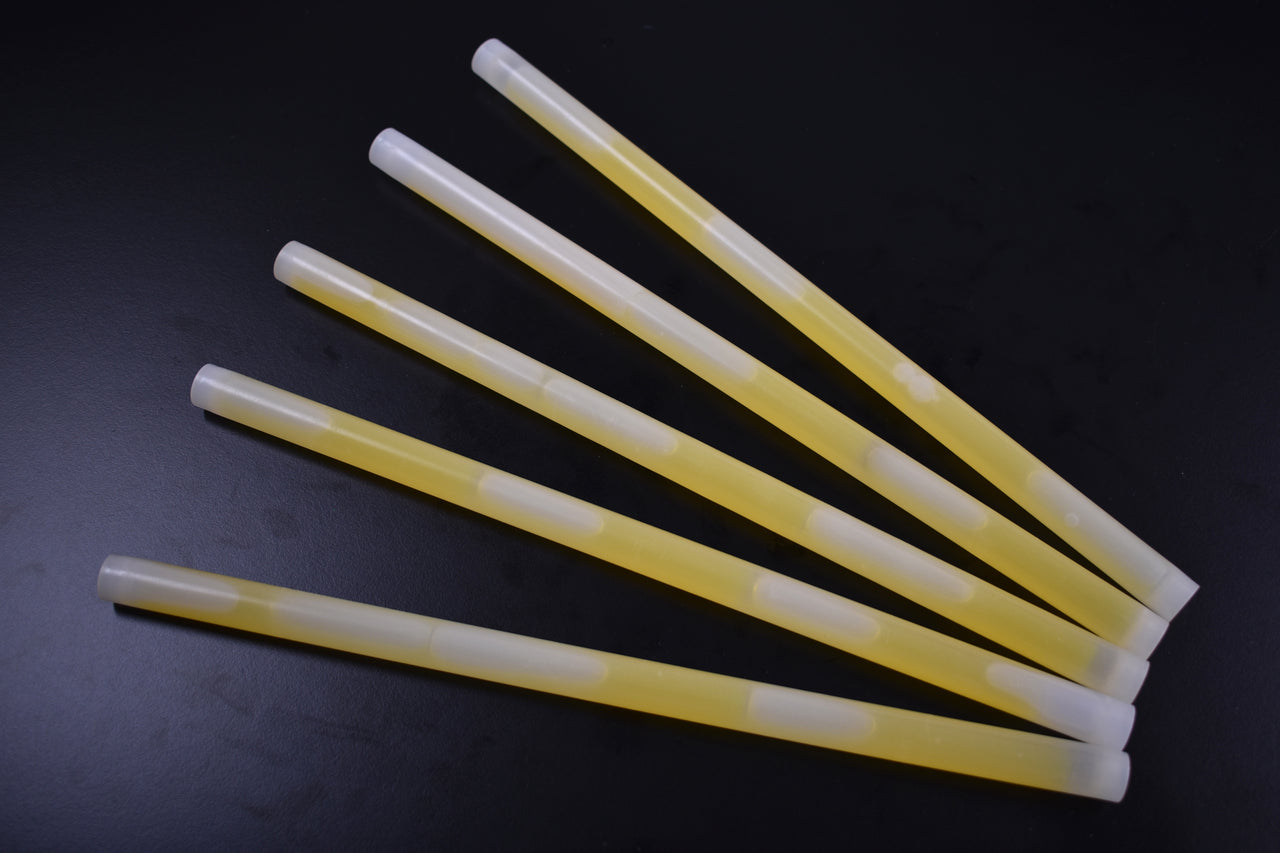 12 inch 15mm White Premium Glow Sticks- 10 Per Package