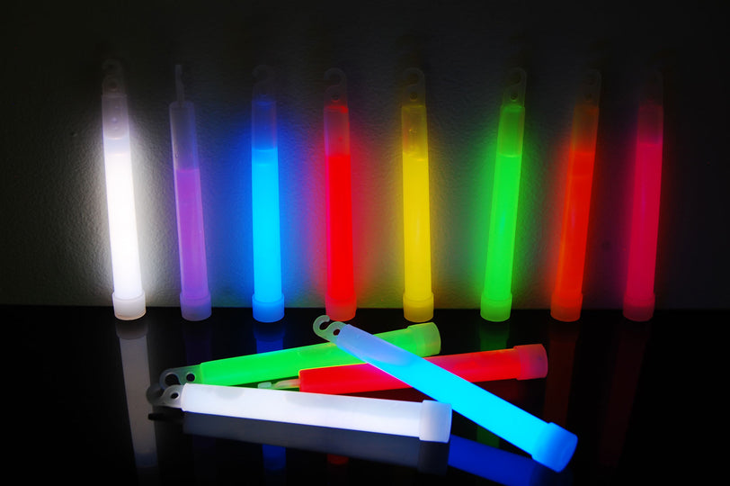 6 inch 15mm Assorted Premium Safety Glow Sticks- 25 Per Package