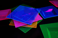 Thumbnail for 12 Ounce Neon UV Blacklight Reactive Square Twist Glow Party Bowls- 10 Count