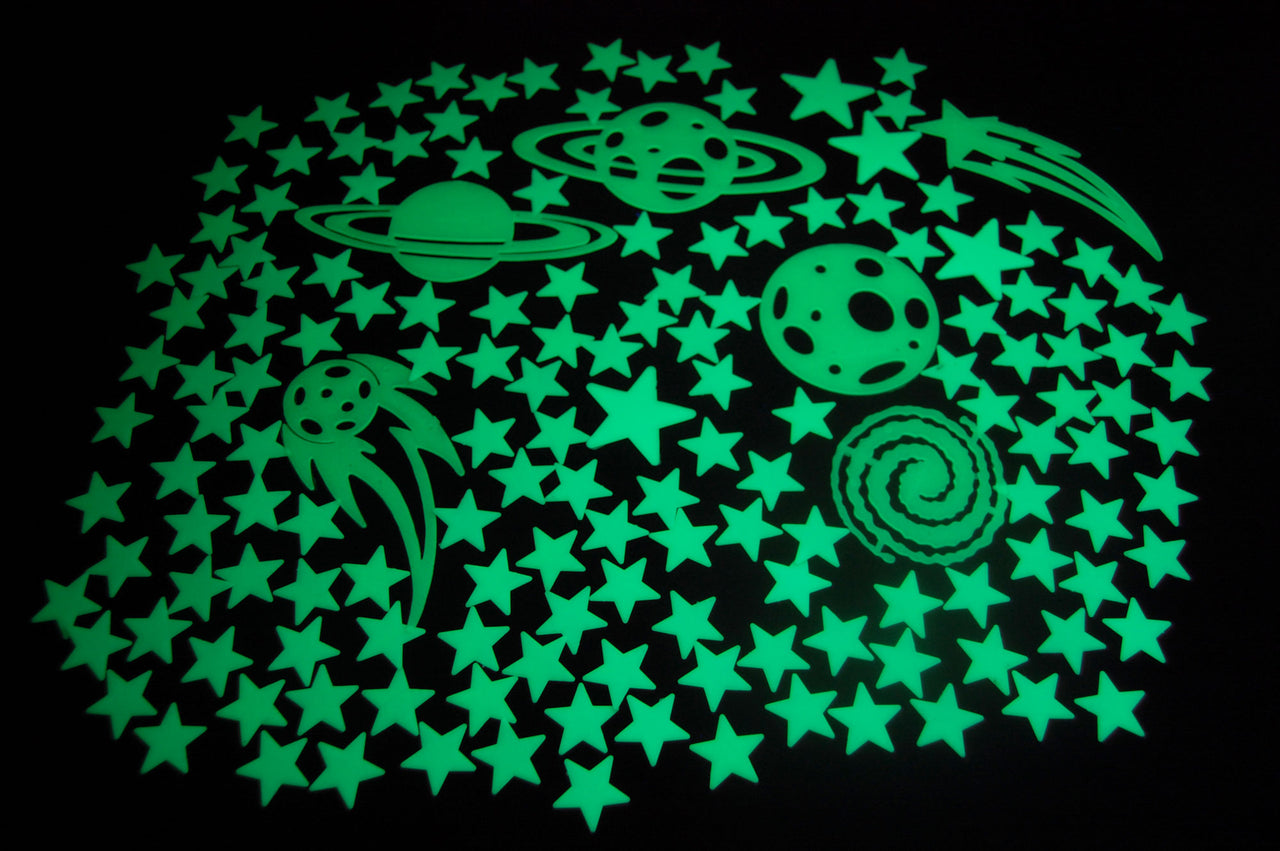 150+ Piece Glow in the Dark Stars Super Glowing Galaxy Set Wall