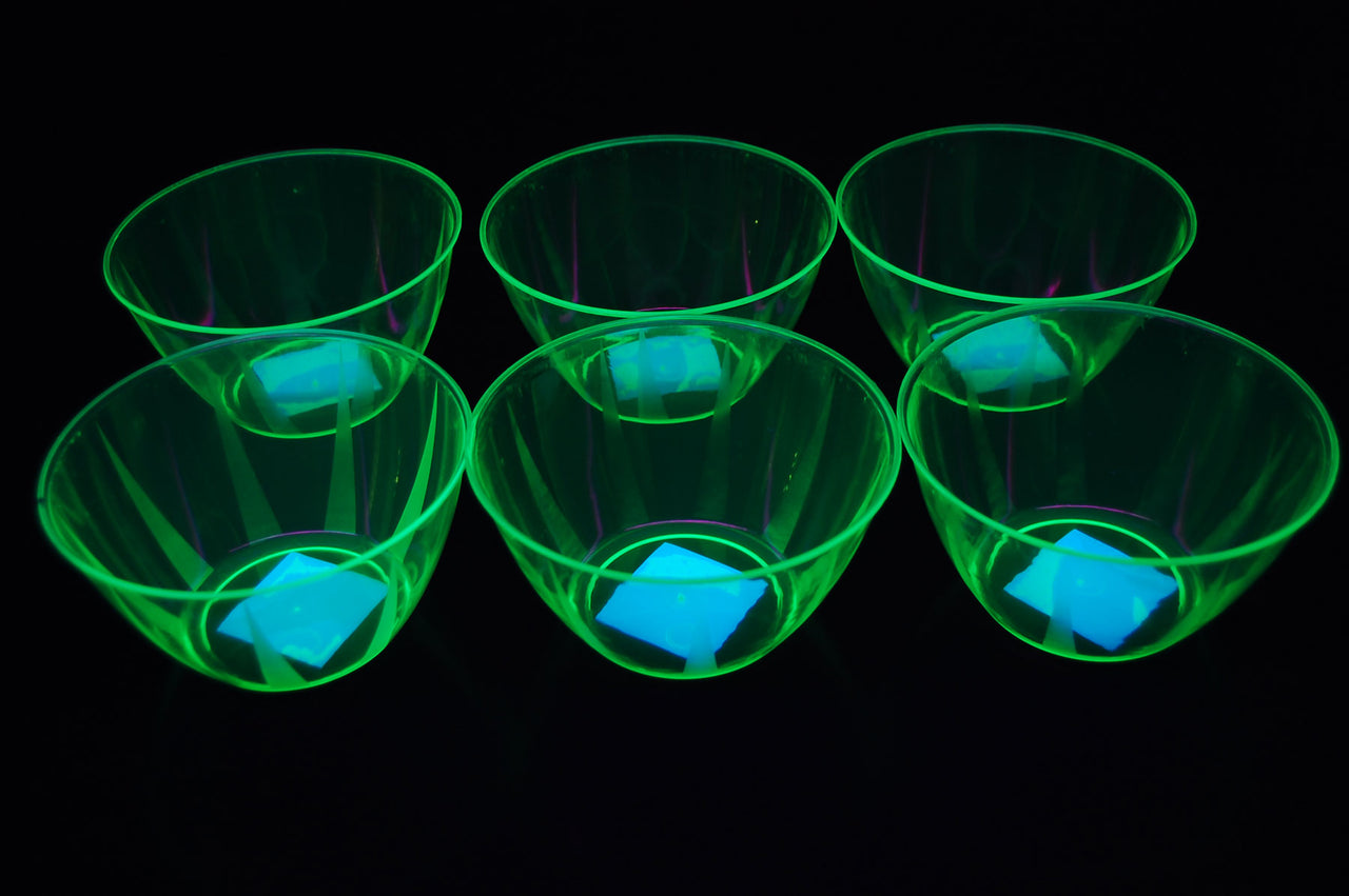24oz Neon Blacklight Reactive Glow Party Snack Dip Bowls