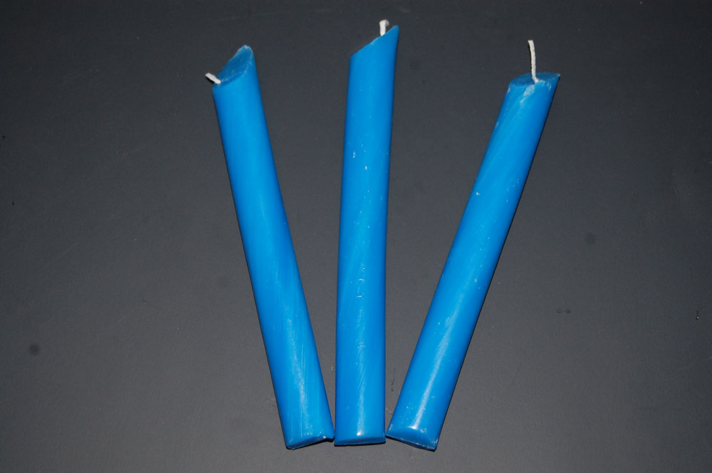 Blue UV Blacklight Reactive Drip Candles