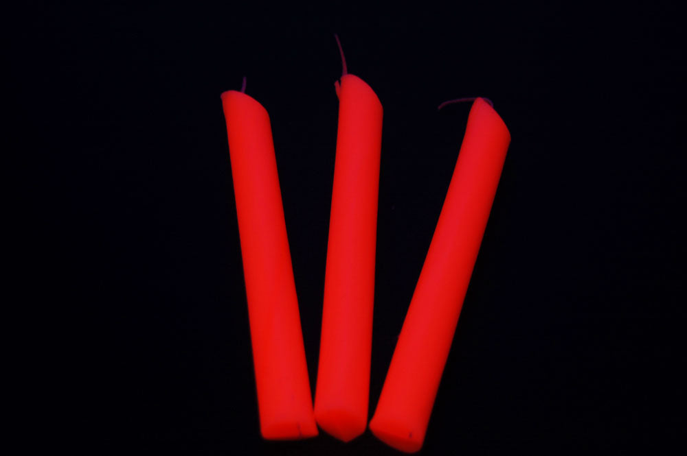 Orange UV Blacklight Reactive Drip Candles