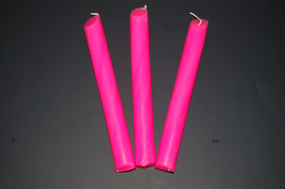 Pink UV Blacklight Reactive Drip Candles