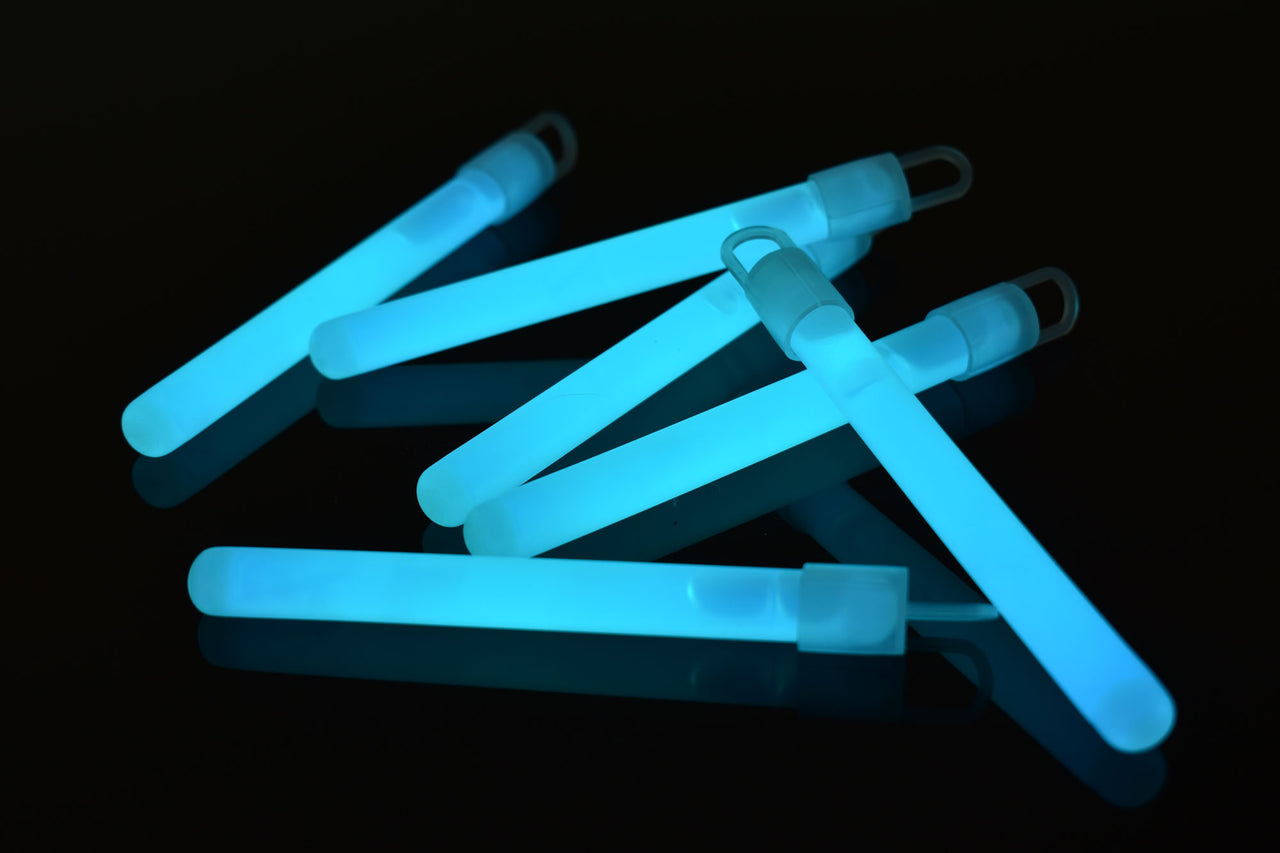 4 inch 10mm Aqua Glow Sticks- 50 Per Package