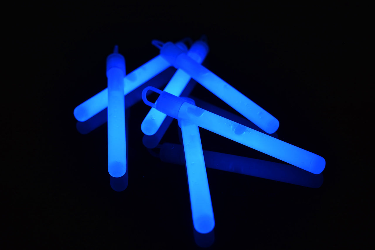 4 inch 10mm Blue Glow Sticks- 25 Per Package – DirectGlow LLC