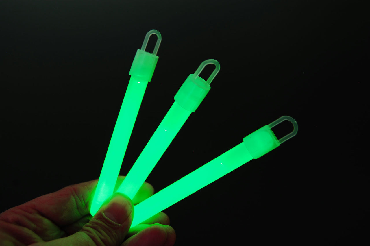4 inch 10mm Green Glow Sticks- 50 Per Package