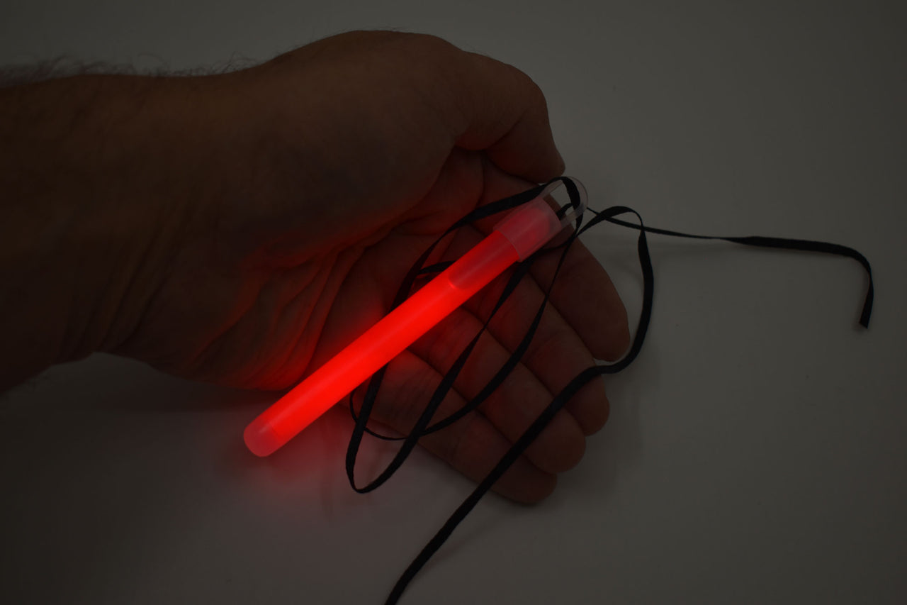 4 inch 10mm Red Glow Sticks- 50 Per Package