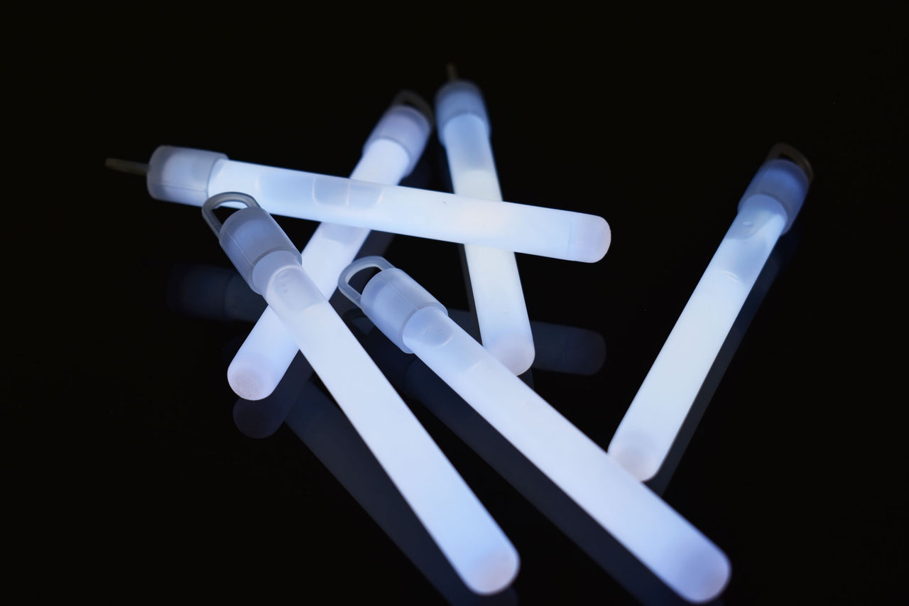 4 inch 10mm White Glow Sticks- 25 Per Package