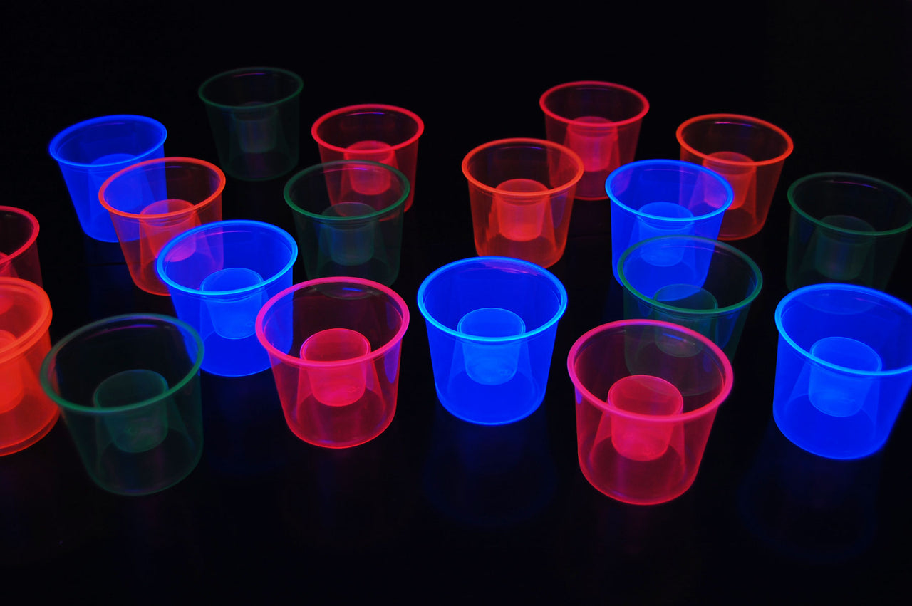 12oz Neon Colored Plastic Cups - 20ct