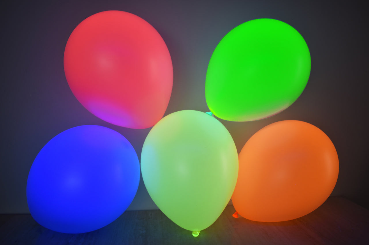 5 ballons néons - Fluo - Happy Family