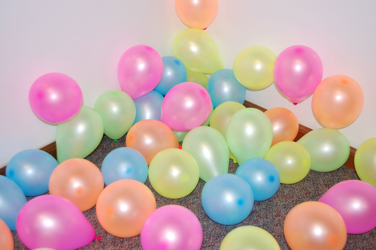 UV Blacklight Reactive Latex 11 inch Happy Birthday Balloons Assorted