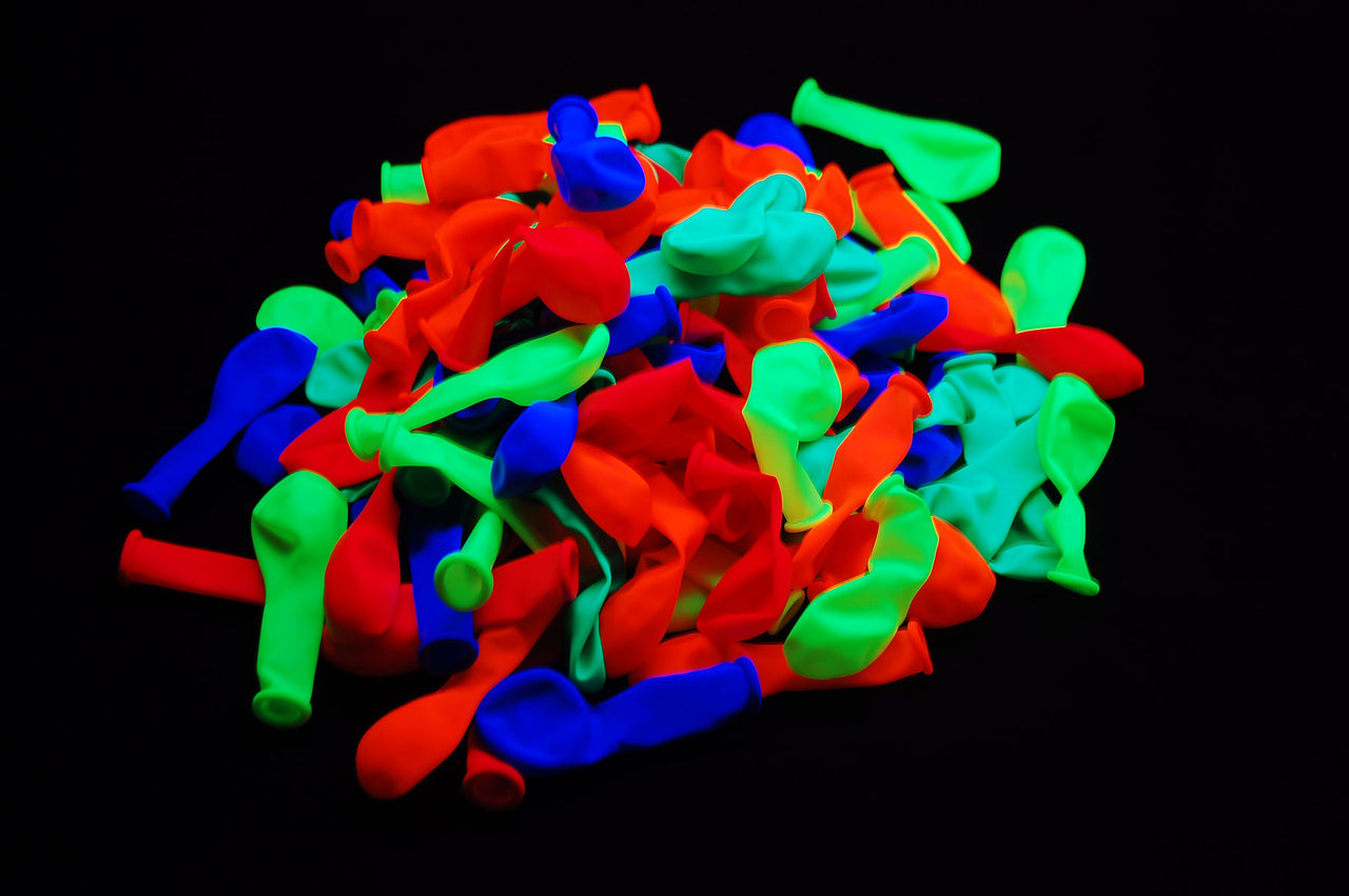 5 inch Blacklight Reactive Fluorescent UV Neon Glow Party Decorator Balloons