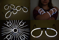 Thumbnail for White Glow Stick Eye Glasses Bracelets Bulk Pack- 50 Pairs
