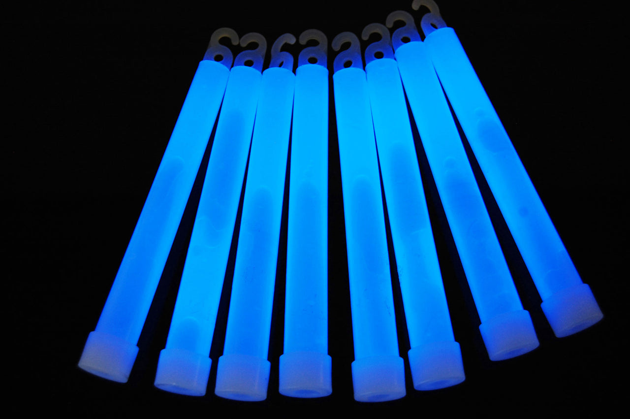 6 inch 15mm Aqua Premium Safety Glow Sticks- 25 Per Package