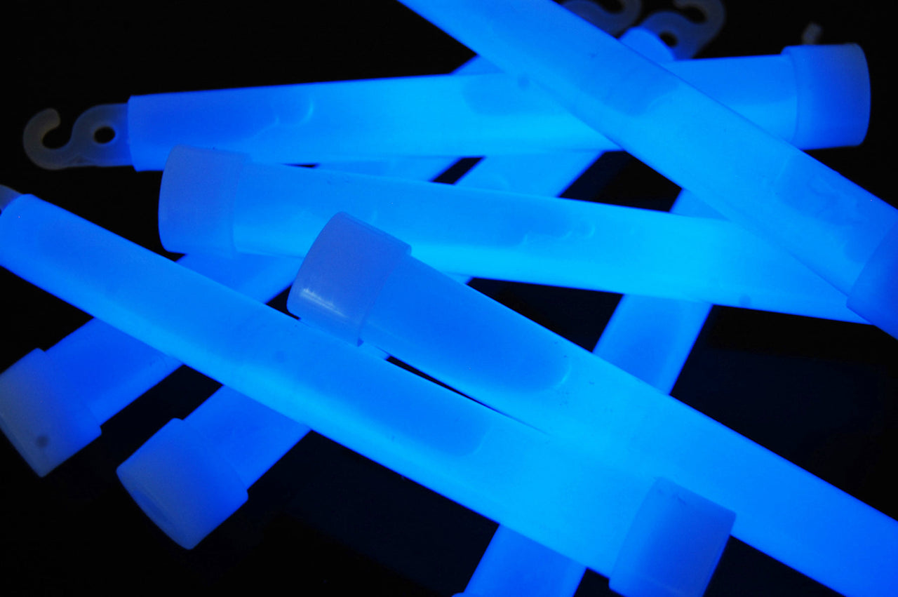 6 inch 15mm Aqua Premium Safety Glow Sticks- 25 Per Package