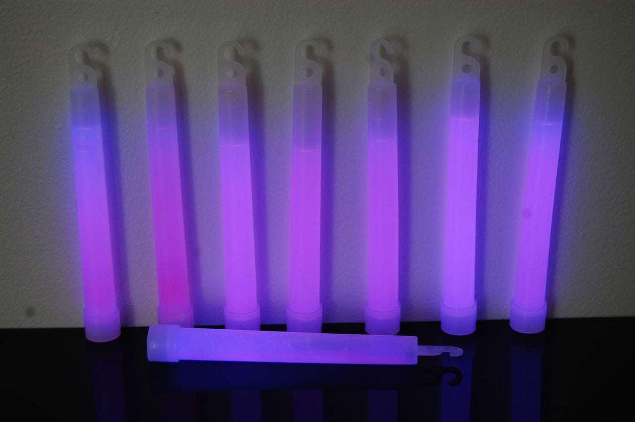 6 inch 15mm Purple Premium Safety Glow Sticks- Single Packs
