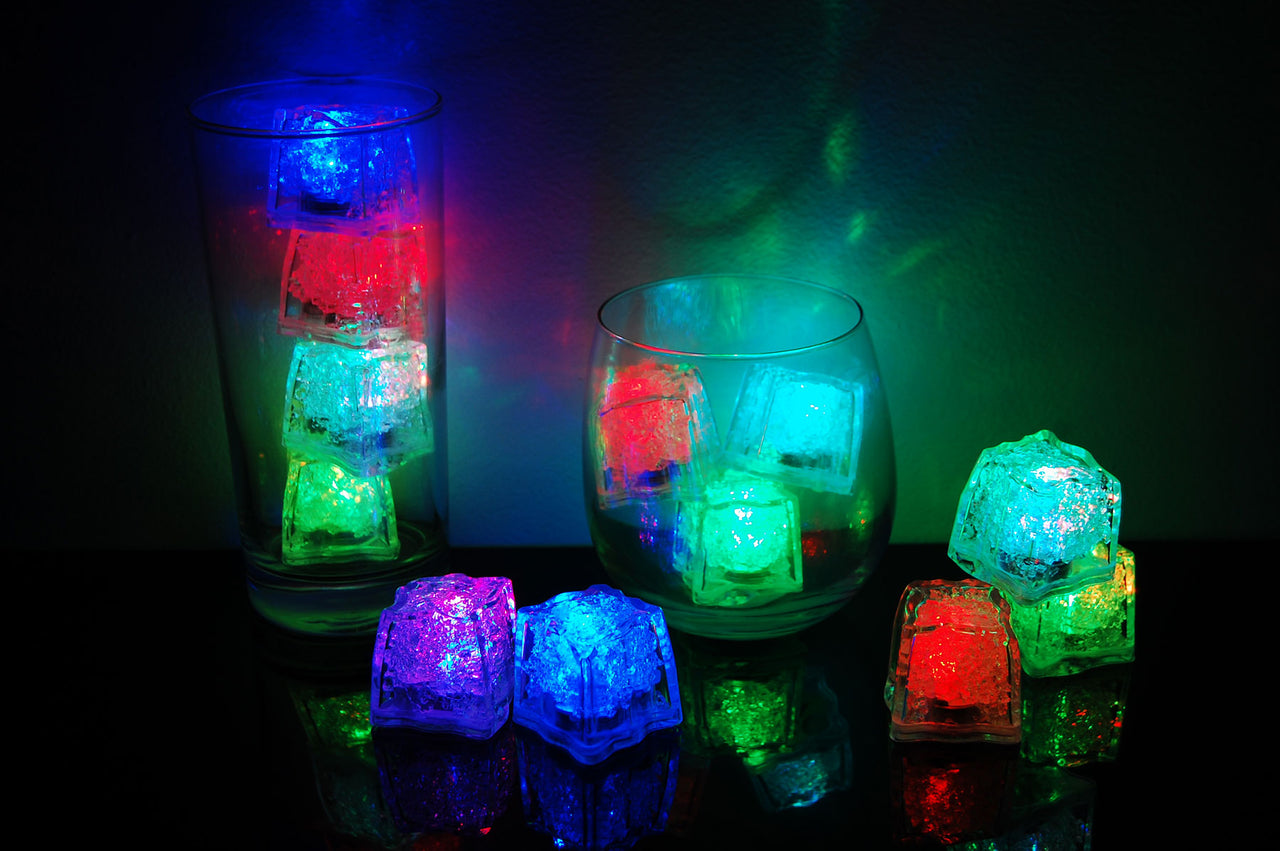 LiteCubes 8 Mode Rainbow LED Light Up Color Changing Ice Cubes