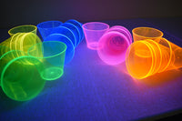 Thumbnail for 9oz Neon Assorted UV Blacklight Reactive Hard Plastic Glow Party Cups