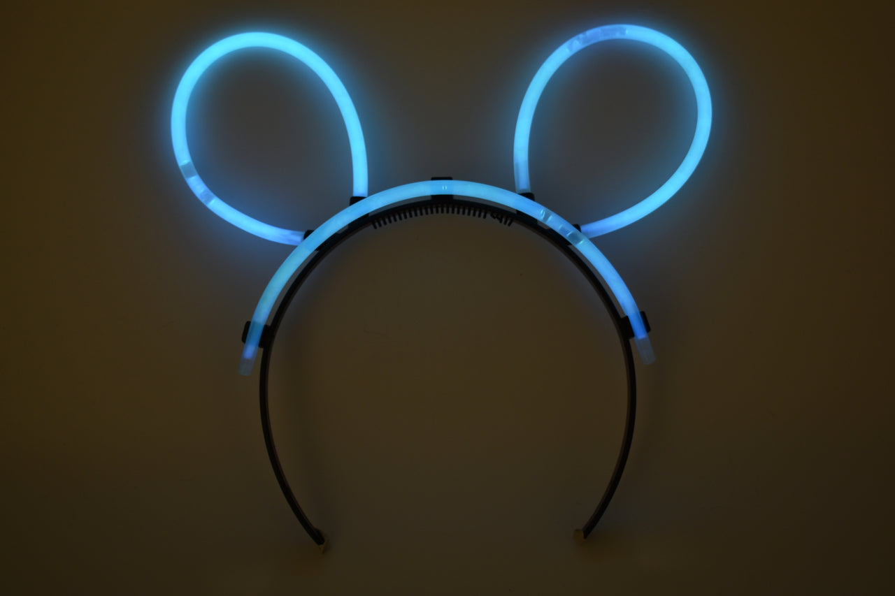 Aqua Glow Stick Bunny Ears- Single Retail Packs
