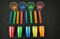 DirectGlow 50-Count Neon Blue Blacklight Plastic Shot Glasses – 2oz, Glow Party