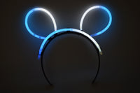 Thumbnail for Aqua White Bi-Color Glow Stick Bunny Ears- 33 Pieces