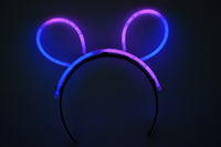 Thumbnail for Blue Pink Bi-Color Glow Stick Bunny Ears- 33 Pieces