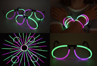 Thumbnail for Green Pink Bi-Color Glow Stick Eye Glasses Bracelets Bulk Pack- 50 Pairs