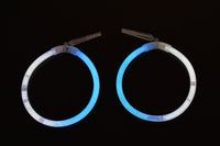 Thumbnail for Aqua White Bi-Color Glow Stick Hoop Earrings- 50 Pairs