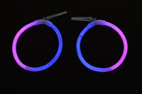 Thumbnail for Blue Pink Bi-Color Glow Stick Hoop Earrings- 50 Pairs