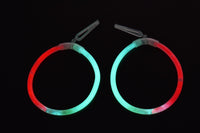 Thumbnail for Red Green Bi-Color Glow Stick Hoop Earrings- 50 Pairs