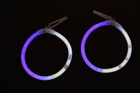 Thumbnail for White Purple Bi-Color Glow Stick Hoop Earrings- 50 Pairs